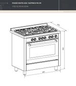 Fogão a Gás Forno Elétrico 90cm Invita 220v