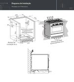 Fogão a Gás Forno Elétrico 90cm Invita 220v
