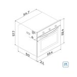 Forno Elétrico de Embutir Glass Cook em Vidro Temperado Preto 7 Funções 73 L
