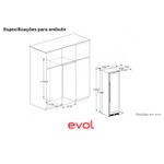 Adega de Vinhos Smart Evol 160 Garrafas Dual Zone de Embutir Abertura Direita 220V