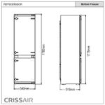 Refrigerador Crissair Botton Freezer 245 Litros Inox 220V