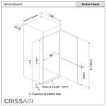 Refrigerador Crissair Botton Freezer 245 Litros Inox 220V