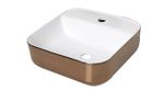 Cuba de Apoio Quadrada c/ Mesa Rose Gold 39x39x14