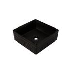 Cuba de Apoio Quadrada LX528B Black Matte 38x38x14