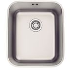 Cuba de Embutir Dora 34 BL R6 Inox Escovado com Válvula e Ladrão 34x40 cm  Tramontina 