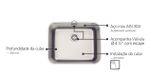 Cuba de Embutir Dora 50 BL R6  Inox Escovado com Válvula e escape 50x40 cm   Tramontina