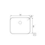 Cuba de Embutir Dora 50 BL R6 em Aço Inox Acetinado com Válvula 50x40 cm  Tramontina