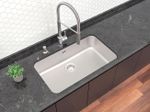 Cuba de Embutir Dora 70 BL R6  Inox Escovado com Válvula Ø 4 1/2