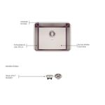 Cuba de embutir Quadrum em Aço Inox 50 U 50X40 cm  Tramontina