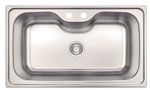 Cuba de Sobrepor  Morgana Maxi 78 FX  Inox  Escovado Tramontinacom Válvula 86x50 cm