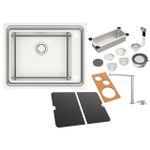 Cuba de Sobrepor Design Collection Workstation Quadrum Deep 50 com acessórios  Tramontina