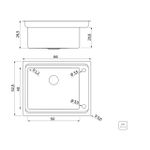 Cuba de Sobrepor Design Collection Workstation Quadrum Deep 50 com acessórios  Tramontina