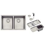 Cuba Design Collection Quadrum 2C 34 em Aço Inox com Acessórios Tramontina
