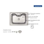 Cuba Morgana 60 FX em Aço Inox Acetinado com Válvula 69x49 cm Tramontina 