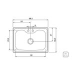 Cuba Morgana 60 FX em Aço Inox Acetinado com Válvula 69x49 cm Tramontina 