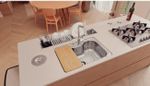 Cuba Morgana 60 FX Undermount Inox Escovado com Válvula, Dosador de Sabão e Cesto Aramado Tramontina