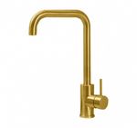 Misturador Monocomando Bica Alta Giratória Dourado Escovado 