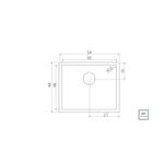 Cuba Quadrum Aço Inox com Revestimento PVD Black 50x40 cm Tramontina