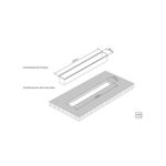 Canal Organizador em Aço Inox para Sobrepor 105x18 cm
