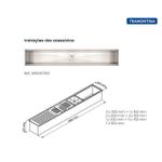 Canal Organizador em Aço Inox para Sobrepor 105x18 cm