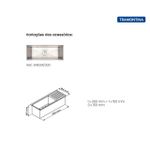 Canal Organizador em Aço Inox para Sobrepor 45x18 cm