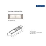 Canal Organizador em Aço Inox para Sobrepor 60x18 cm