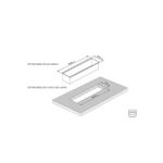 Canal Organizador em Aço Inox para Sobrepor 60x18 cm