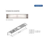 Canal Organizador em Aço Inox para Sobrepor 90x18 cm