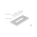 Canal Organizador em Aço Inox para Sobrepor 90x18 cm