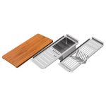 Kit de acessórios em aço inox para cubas Quadrum Design Collection   Tramontina 