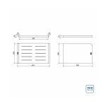 Kit Tábua + Bandeja Escorredora em inox para cubas Quadrum Design Collection  Tramontina