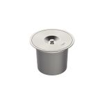 Lixeira de Embutir Clean Round em Aço Inox com Balde Plástico 8 L  Tramontina 