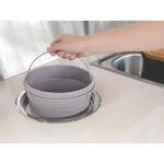 Lixeira de Embutir Clean Round em Aço Inox com Balde Plástico 8 L  Tramontina 