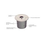 Lixeira de Embutir Clean Round em Aço Inox com Balde Plástico 8 L  Tramontina 