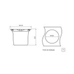 Lixeira de Embutir Clean Round em Aço Inox com Balde Plástico 8 L  Tramontina 