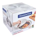 Lixeira de Embutir Clean Round em Aço Inox com Balde Plástico 8 L  Tramontina 