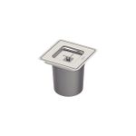 Lixeira de Embutir Clean Square em Aço Inox com Balde Plástico 5 L