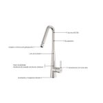 Misturador Monocomando Tramontina Graceful em Aço Inox