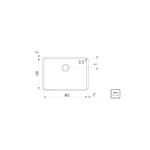 Tanque de embutir  Jumbo 92 L em Aço Inox 60x50 cm