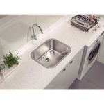 Tanque de Encaixe Hera 34 L em Aço Inox Acetinado 50x40 cm