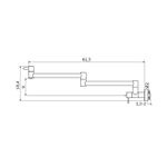 Torneira de parede Flexion Wall em aço inox