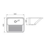 Tanque Monobloco de Embutir 30 Litros Acetinado
