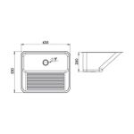 Tanque Monobloco de Embutir 55 Litros Acetinado