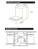 Lava-Louças de Revestir 16 Serviços 220V Cuisinart Arkton