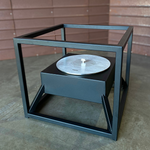 Lareira Ecológica Round Loft 2000  Acetinado Com Base Preto Microtexturizado