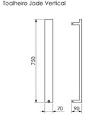 Aquecedor de Toalhas Vertical Jade Preto Fosco Bivolt