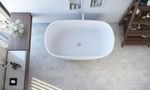 SABBIA BANHEIRA OLINDA - DURAMATT FOSCO ACETINADO BRANCO - VALVULA CLICK CROMADO