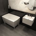 SABBIA BANHEIRA BRASILIA - DURAMATT FOSCO ACETINADO BRANCO - VALVULA CLICK CROMADO