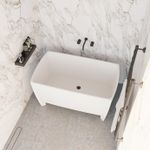SABBIA BANHEIRA BRASILIA - DURAMATT FOSCO ACETINADO BRANCO - VALVULA CLICK CROMADO