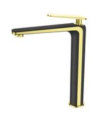 Misturador Monocomando Bica Alta Black/Gold Lexxa